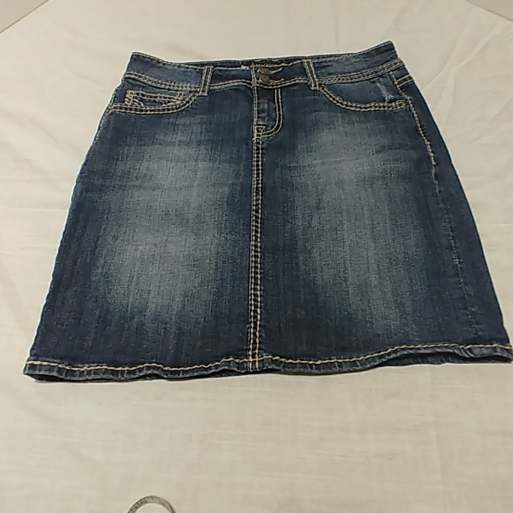 Vigoss Denim Mini Skirt Size 9 Stretch 30 in